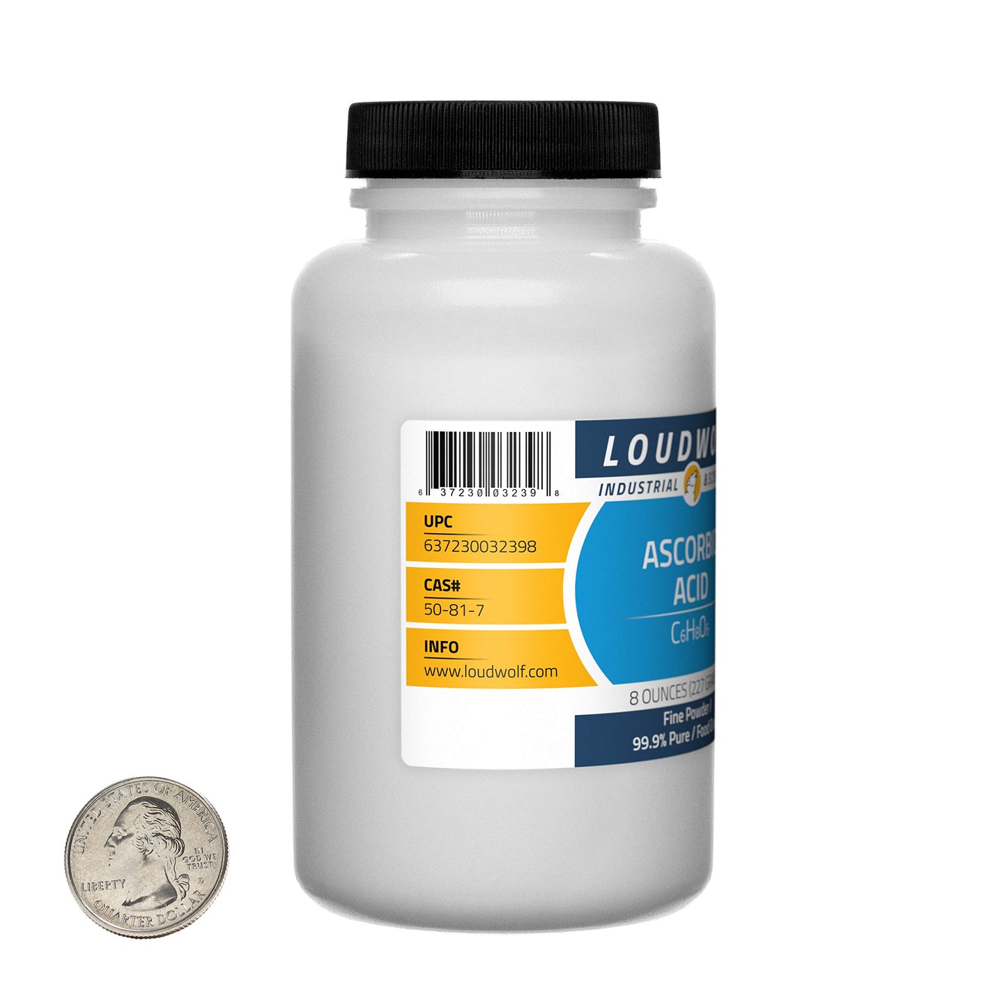 Botellas de ácido ascórbico 1 libra plástico polipropileno