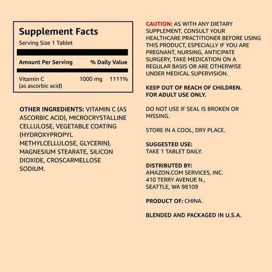 Botellas Amazon Elements vitamina c 1000mg soporte sistema inmune