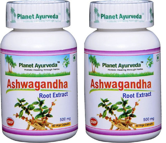 Botellas de Ashwagandha Planet Ayurveda