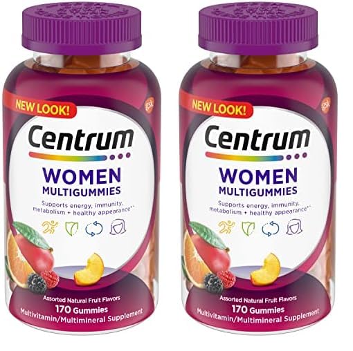 Botellas de Centrum MultiGummies multivitaminas para mujeres