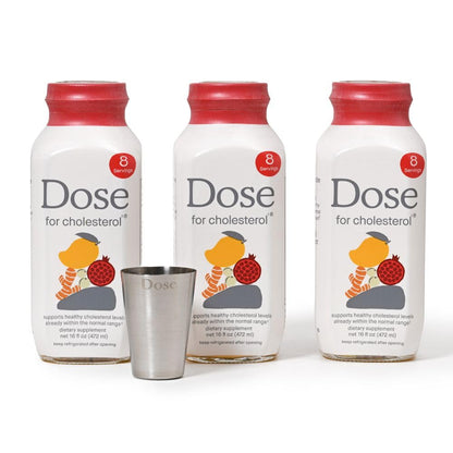 Botellas DOSE para colesterol saludable pack de 3 x 16oz
