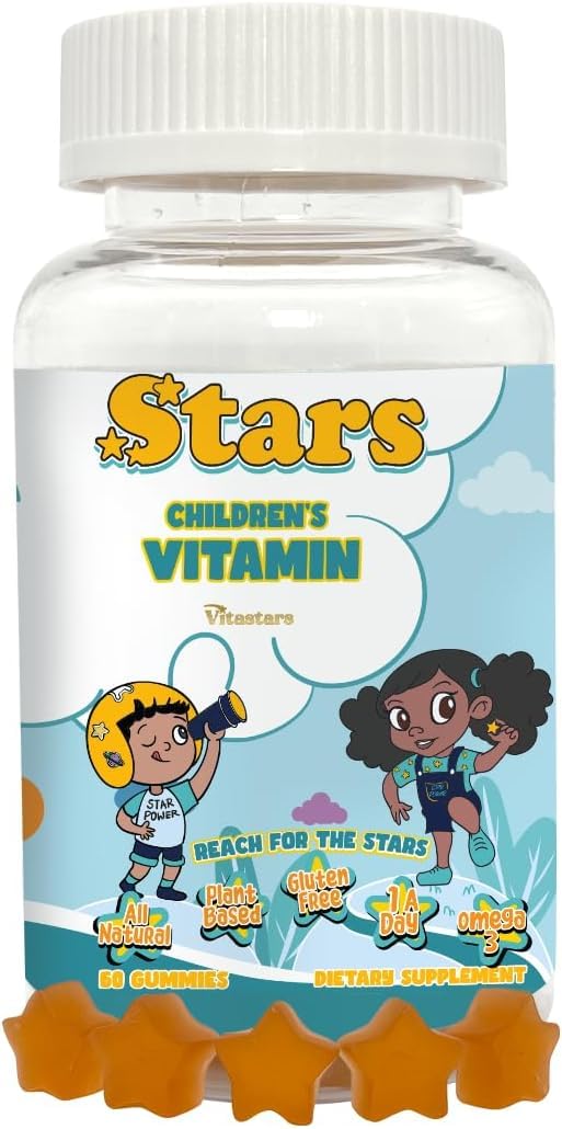 Botellas de gomitas Vitastars de vitaminas y saúco para niños