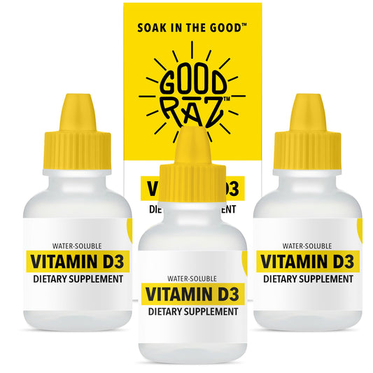 Botellas gotas Good Raz vitamina D3 1000 UI pack 3