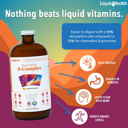 Botellas LIQUIDHEALTH liquido vitaminas complejo b y aloe vera