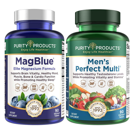 Botellas MagBlue y Multivitamínico Perfecto para Hombres Purity Products