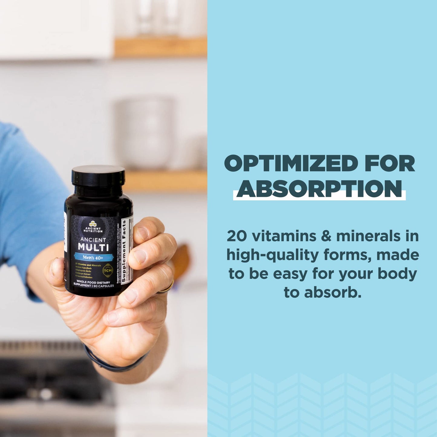 Botellas multivitaminas Ancient Nutrition para 40+