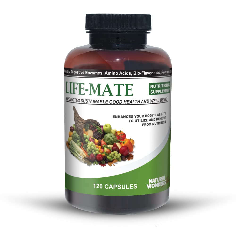 Botella de cápsulas multivitamínico Life Mate