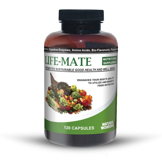Botella de cápsulas multivitamínico Life Mate