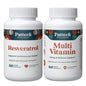 Botellas de suplementos Pattern Wellness multivitamínico y resveratrol