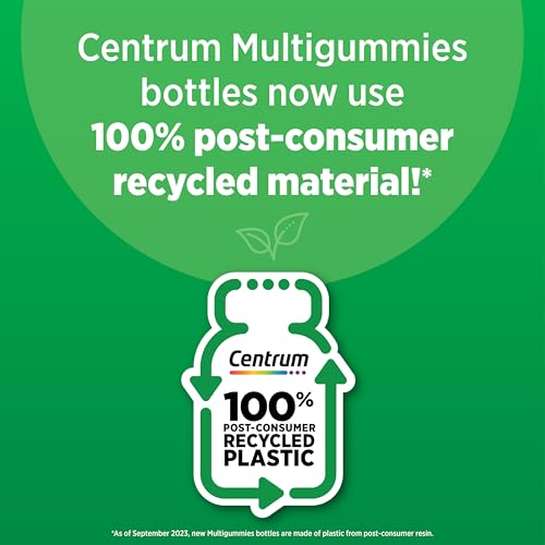 Botellas Centrum MultiGummies con plástico reciclado