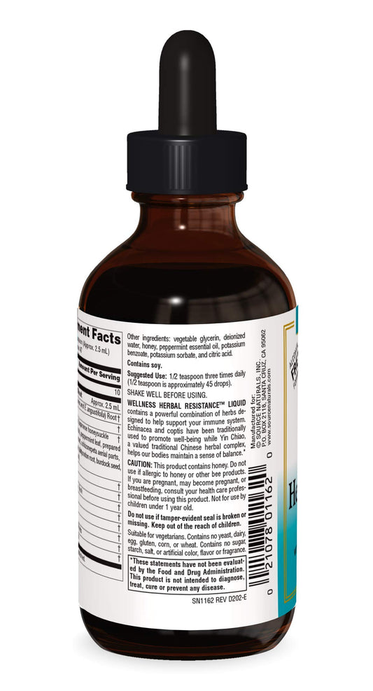 Botellas de suplementos líquidos Source Naturals resistencia herbal