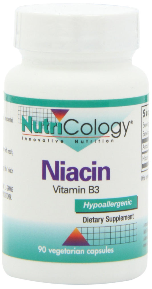 Botellas de suplemento niacina Nutricology