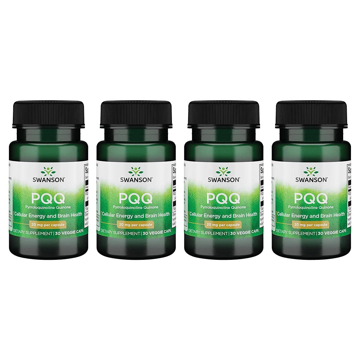 Botellas de Swanson PQQ 20 mg cápsulas vegetales
