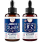 Botellas Windsor Botanicals vitamina b12 líquida y colágeno líquido