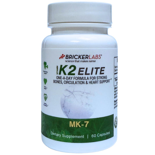 Bricker Labs vitamina K2 MK-7 suplemento 60 cápsulas caja frontal