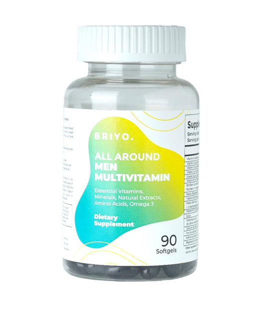 Briyo multivitamínico para hombres - botella de 90 cápsulas