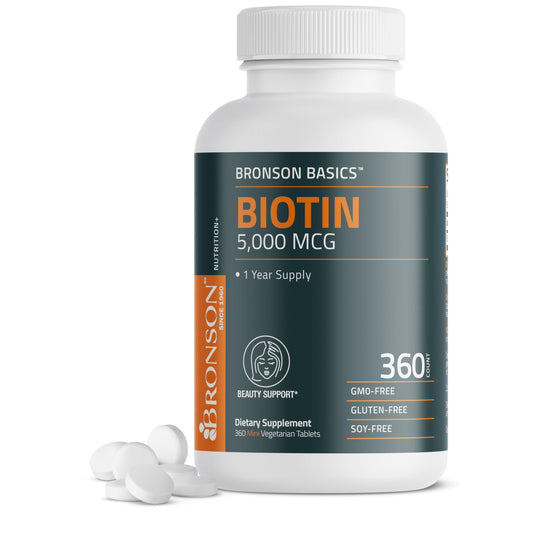 Bronson Biotina 5000 MCG 360 tabletas botella