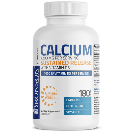 Bronson calcio 1200 mg vitaminas liberación prolongada caja