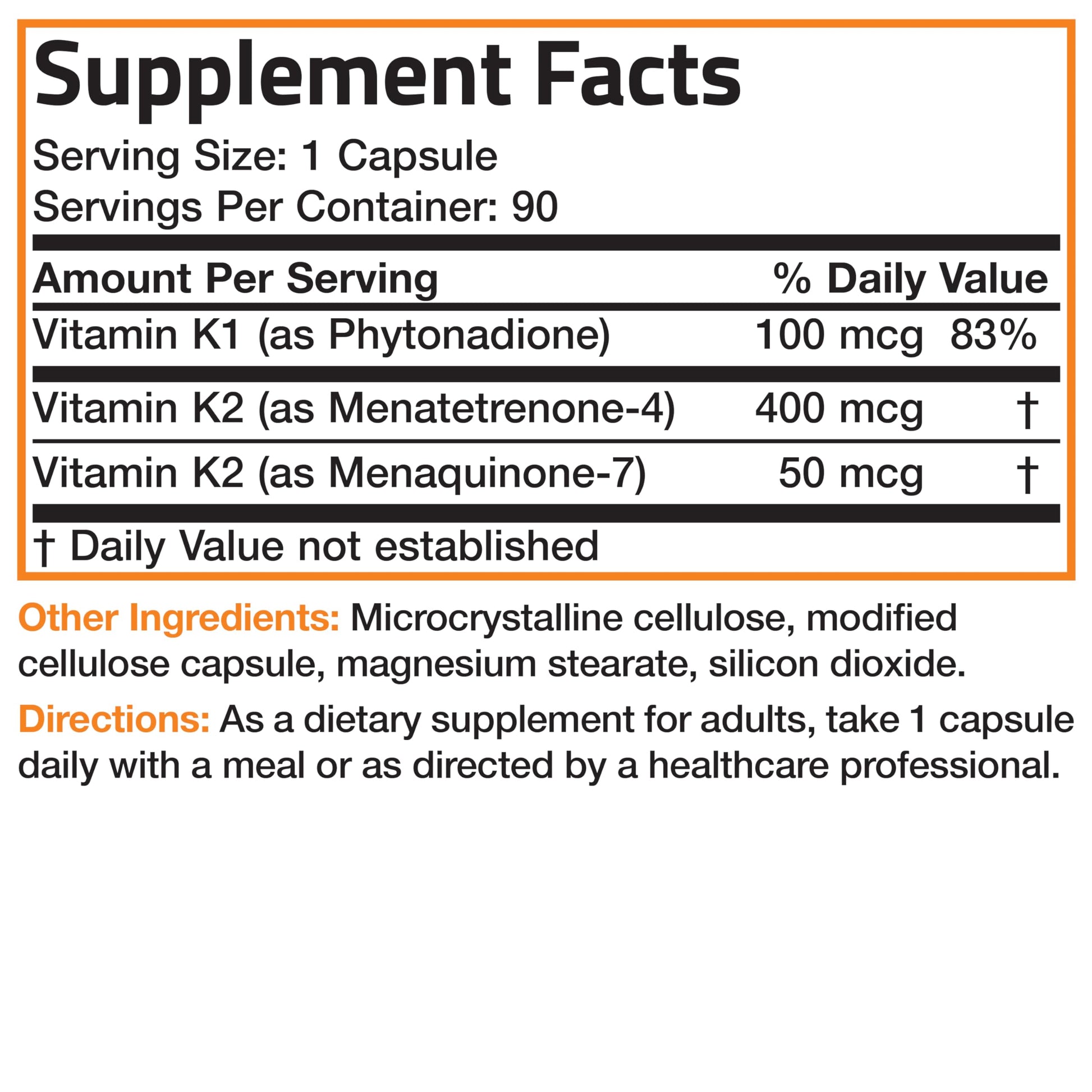 Bronson complejo vitamina K con alta absorción y calidad