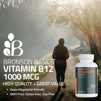 Bronson suplemento vitamina B12 No-OGM para uso diario