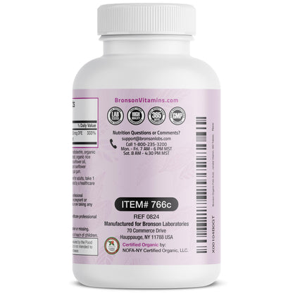 Bronson suplemento vitaminas folato natural con alta pureza