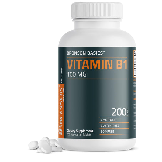 Bronson vitamin b1 100mg botella y caja frontal