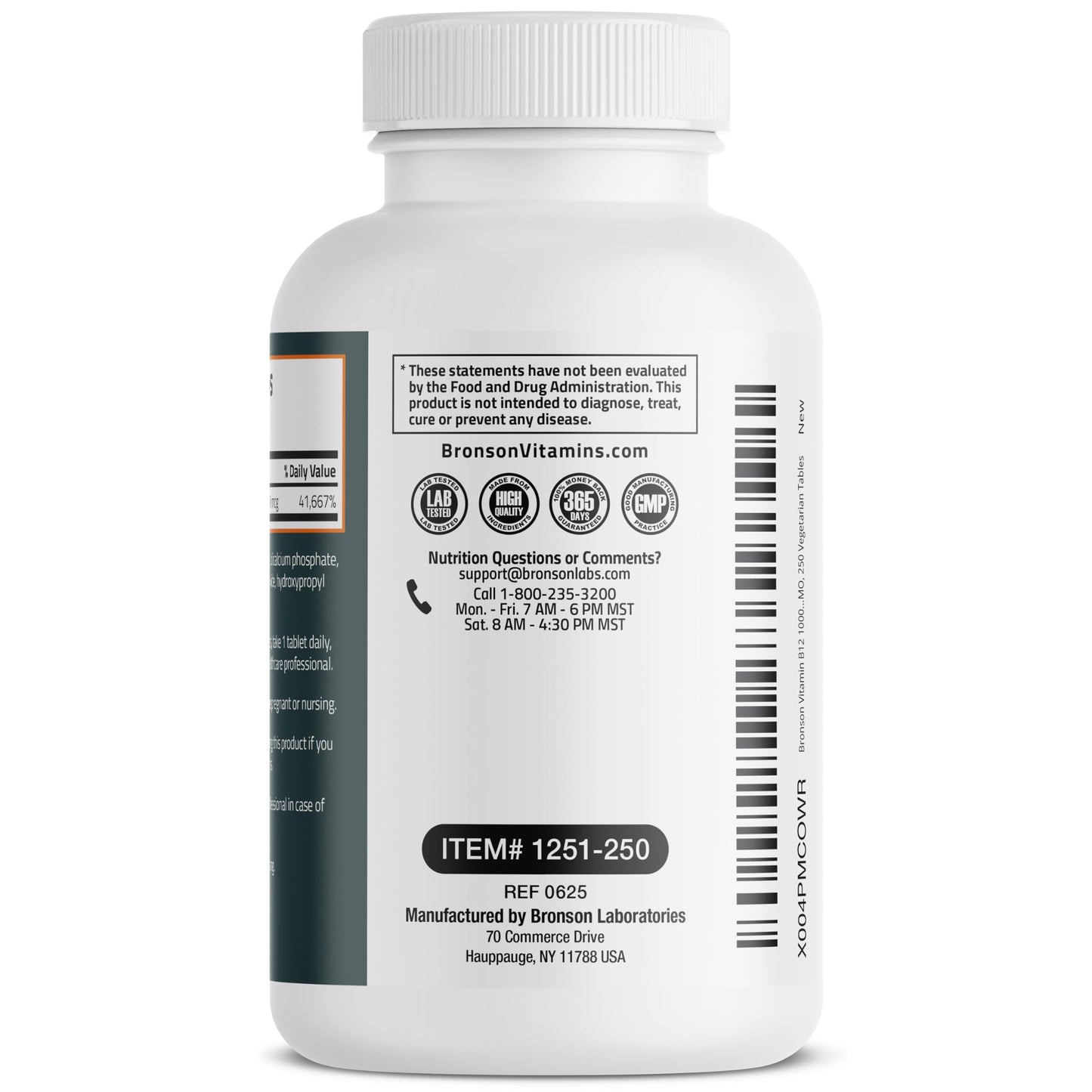 Bronson vitamina B12 1000mcg tabletas para días saludables