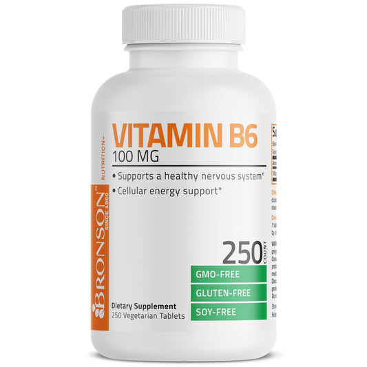 Bronson vitamina B6 botella 250 tabletas alta calidad