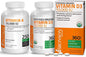Botella de suplemento de vitamina D3 y A Bronson 10,000 UI