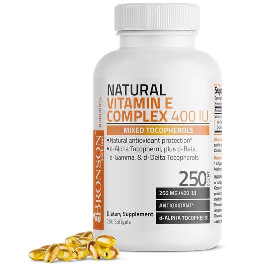 Bronson vitamina e natural 400 ui cápsulas blandas