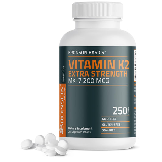Bronson vitamina k2 mk-7 200mcg fuerza extra botella