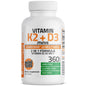 Botella de Bronson Vitamina K2 MK7 y D3 360 mini tabletas