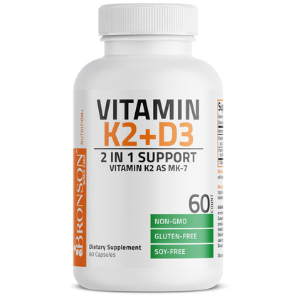 Bronson vitaminas d3 y k2 sin gluten ni soya