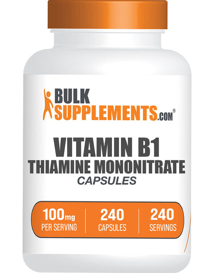 BulkSupplements cápsulas mononitrato de tiamina vitamina B1 240 unidades