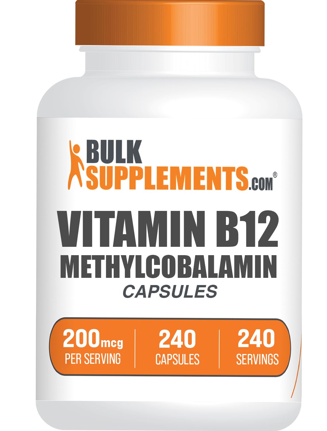 BulkSupplements cápsulas vitamina B12 metilcobalamina
