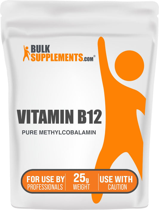 BulkSupplements polvo vitamina b12 metilcobalamina paquete