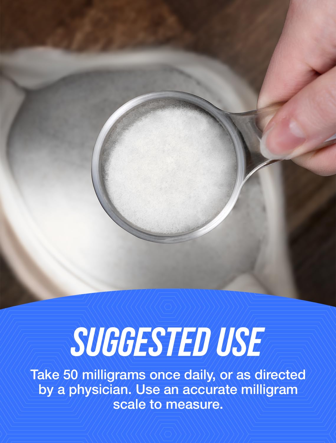 Polvo vitamina D3 BulkSupplements usado para apoyo inmune y óseo