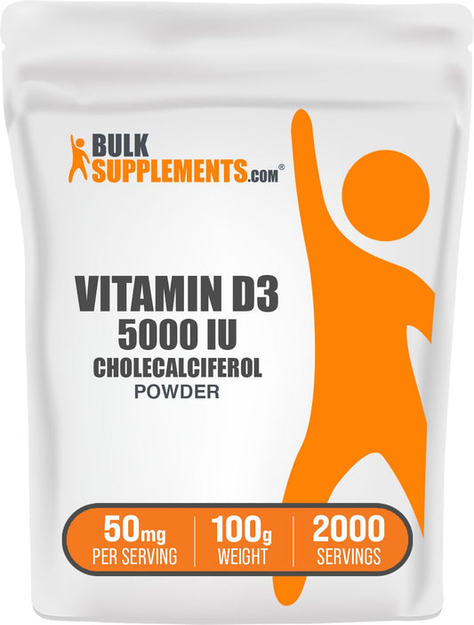 BulkSupplements polvo vitamina d3 paquete 100g sin gluten