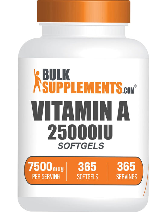 BulkSupplements vitamina a 25000 iu softgels 365 cápsulas