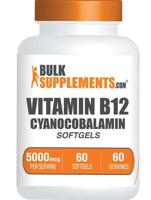 BulkSupplements vitamina B12 5000 mcg softgels envase frente