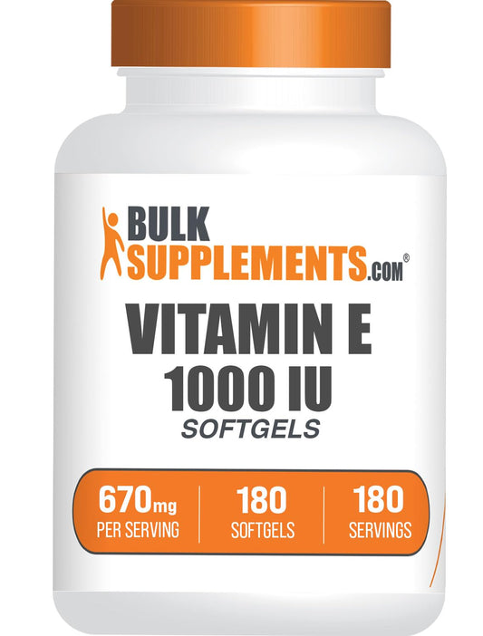 BulkSupplements vitamina e 1000 iu 180 cápsulas sin gluten
