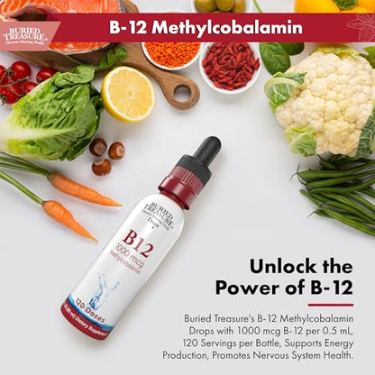 Buried Treasure vitamin B12 drops bote para suplementos