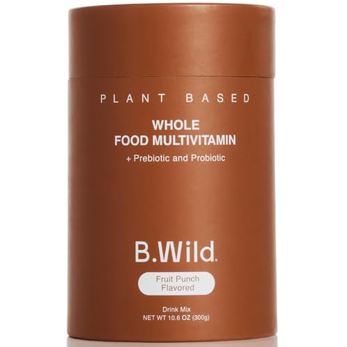 B.WILD multivitamínico a base de plantas en recipiente marrón
