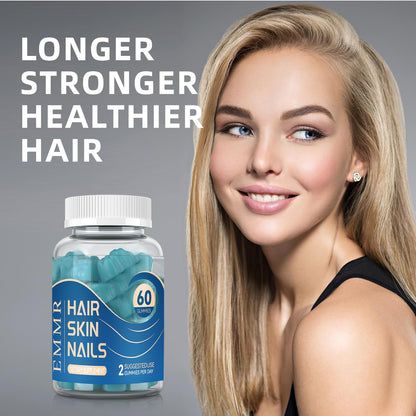 Cabello más largo, fuerte y saludable con gomitas XUIZNEOW