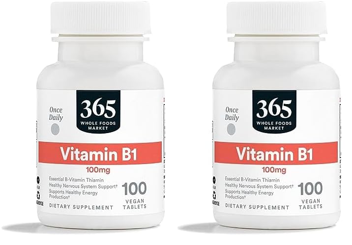 Caja 365 Whole Foods Market vitamina B1 100mg 100 tabletas pack 2