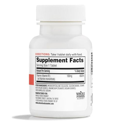 Caja 365 Whole Foods Vitamina B1 100 mg