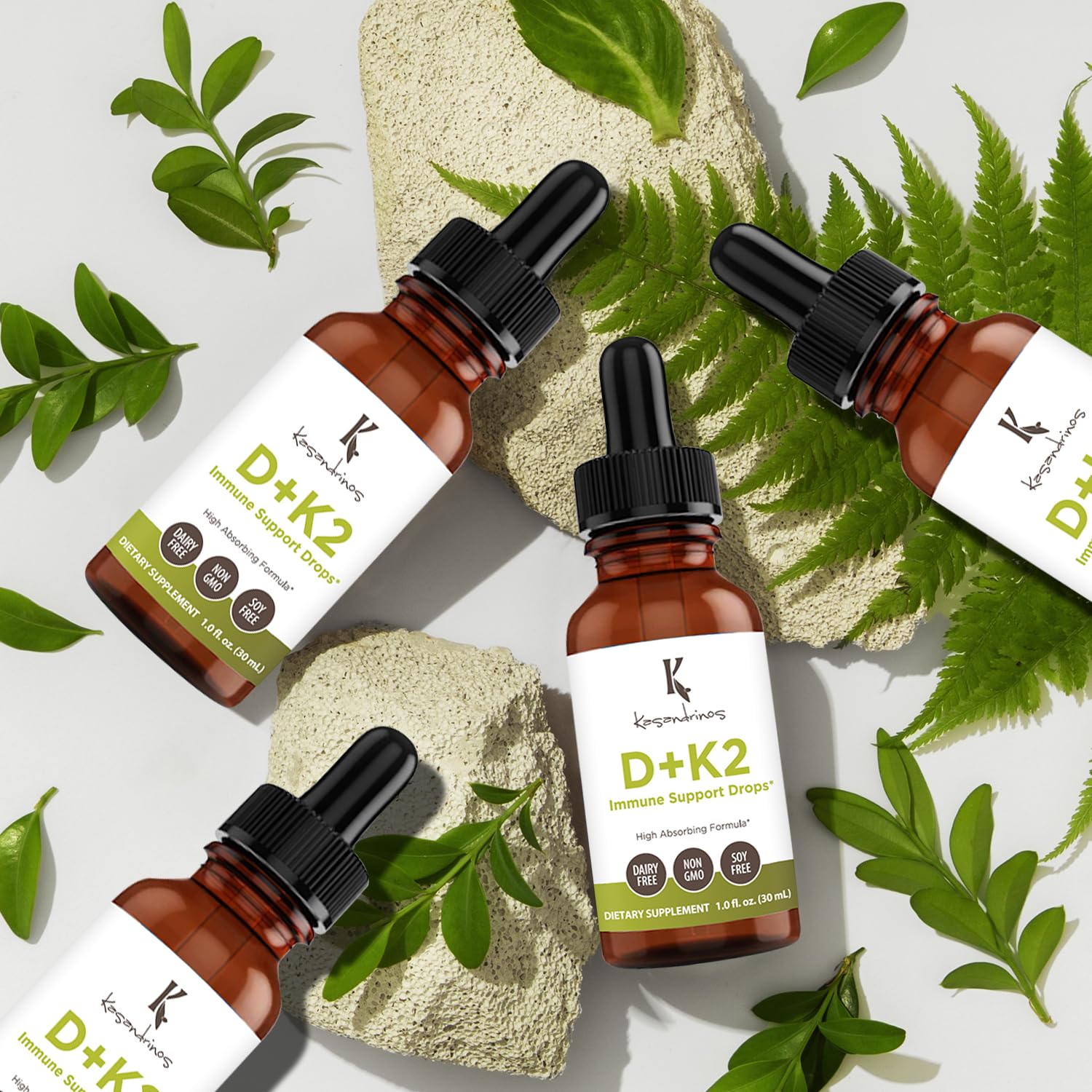 Caja de 4 envases vitamina d3 k2 kasandrinos salud ósea