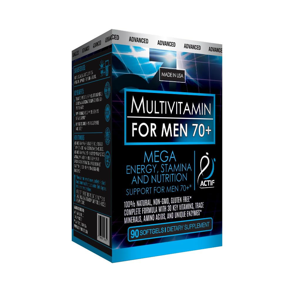 Caja de ACTIF Multivitamínico para hombres, destacando fórmula avanzada