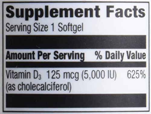 Caja Amazon Elements Vitamina D3 6 meses suministro