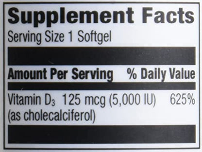 Caja Amazon Elements Vitamina D3 6 meses suministro